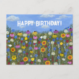 Wilde bloemen met Madeliefjes Ansichtkaart Briefkaart
