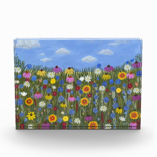 Wilde bloemen met Madeliefjes Fotoblokken (Voorkant)