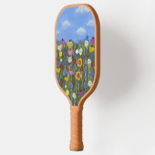 Wilde bloemen met madeliefjes pickleball paddle (Links)