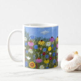 Wilde bloemen met margrieten klassiek koffiemok