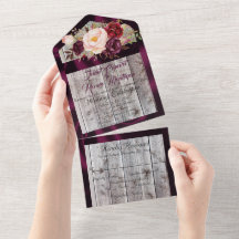 Wilde bloemen met Paarse lint en lights bruiloft