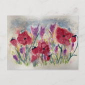 Wilde bloemen met papaver briefkaart (Voorkant)