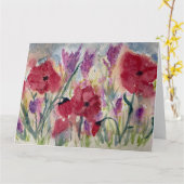 Wilde bloemen met papaver kaart (Gele Bloem)