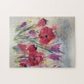 Wilde bloemen met papaver legpuzzel (Horizontaal)