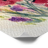 Wilde bloemen met papaver poster (Hoek)