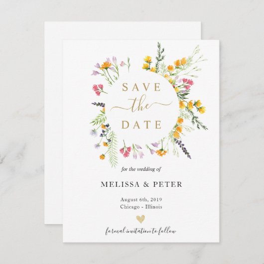 Wilde bloemen, met uitzondering van de datum aankondiging (Voorkant / Achterkant)