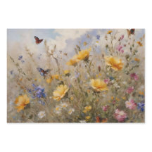 Wilde bloemen met vlinders