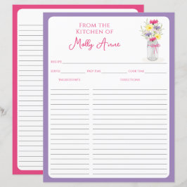 Wilde Bloemen Metselpot Paars & Roze Receptbladen