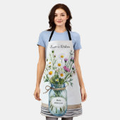 Wilde Bloemen Metselwerkpot Schort (Gedragen)