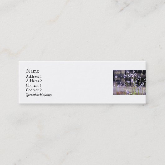 Wilde bloemen mini visitekaartje (Voorkant)