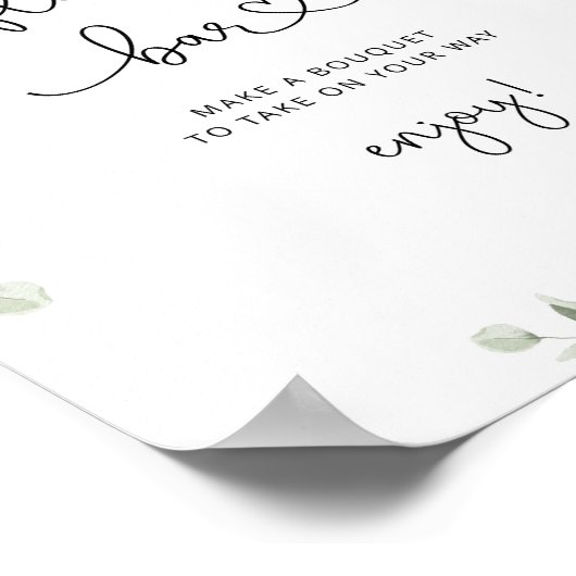 Wilde bloemen minimalistisch ventilatorstang poster (Hoek)