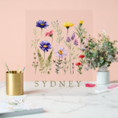 wilde bloemen modern acryl bord (Huwelijk)