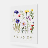 wilde bloemen modern acryl bord (Hoek)
