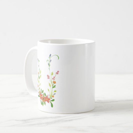 Wilde bloemen Mok koffie (Voorkant links)