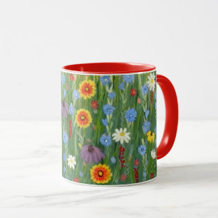 Wilde Bloemen Mok met Indianen Deken Bloemen