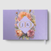 Wilde Bloemen & Monogram - Blauwe Sering Gastenboek (Achterkant)