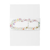 Wilde Bloemen Monogram | Boho Bruiloft Uitnodigingen Wikkel (Achterkant Voorbeeld)