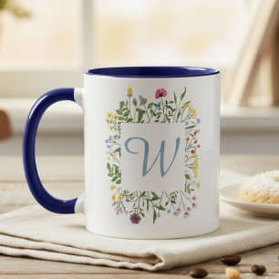 Wilde Bloemen Monogram – Moederdag cadeau voor haa Mok