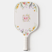 Wilde bloemen Monogram Pickleball Paddle (Achterkant)