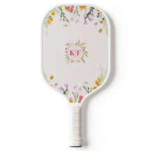Wilde bloemen Monogram Pickleball Paddle
