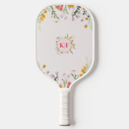 Wilde bloemen Monogram Pickleball Paddle