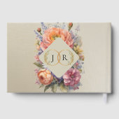 Wilde Bloemen & Monogram - Tarwe Gastenboek (Achterkant)