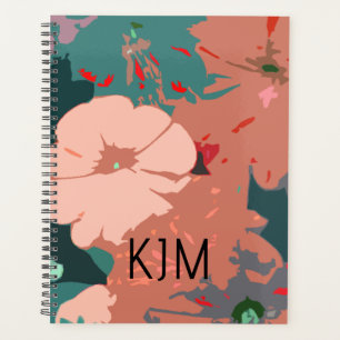 Wilde Bloemen Monogrammen Bloem Motief Maatwerk Na Planner