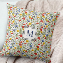 Wilde Bloemen Mooie Bloemmotief Monogram