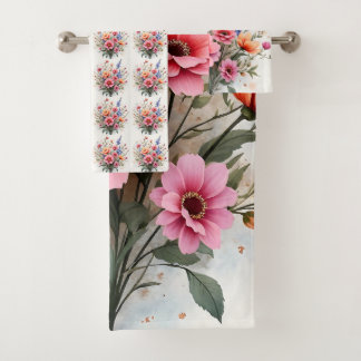 Wilde Bloemen Mooie Moderne Luxe Collectie Bad Handdoek
