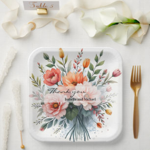 Wilde Bloemen Mooie Populaire Luxe Collectie Papieren Bordje
