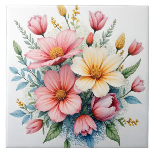 Wilde Bloemen Mooie Trendy Luxe Collectie Tegeltje