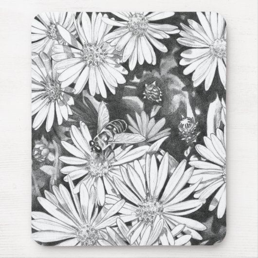 Wilde bloemen Mousepad Flower Art Computer Decor Muismat (Voorkant)