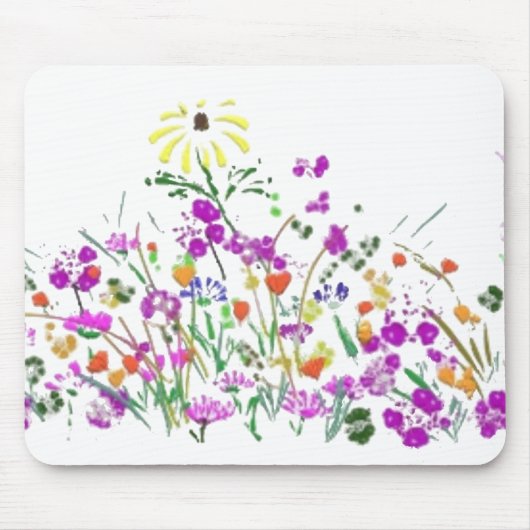 Wilde bloemen muismat (Voorkant)