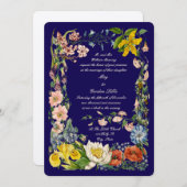 Wilde bloemen Multi gekleurde botanische kunst gre Kaart (Voorkant / Achterkant)