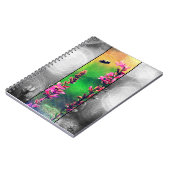 Wilde bloemen N Bee Stripe Notitieboek (Linkerzijde)