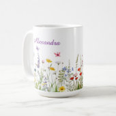 Wilde Bloemen Naam Mok (Voorkant links)