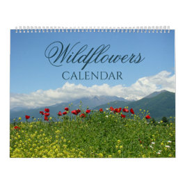 Wilde bloemen natuur kleurrijke wandkalender kalender