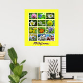 Wilde bloemen Natuur Poster (Thuiskantoor)