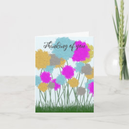 wilde bloemen notitiekaartje