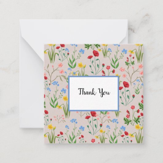  wilde bloemen notitiekaartje (Voorkant)