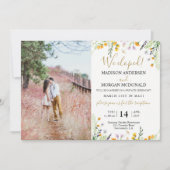 Wilde bloemen Ontvanger Foto uitnodiging (Voorkant)