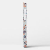 Wilde bloemen op blauw, botanisch patroon. Case-Mate iPhone case (Achterkant / Links)