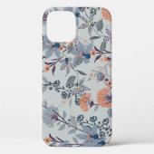 Wilde bloemen op blauw, botanisch patroon. Case-Mate iPhone case (Achterkant)