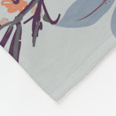 Wilde bloemen op blauw, botanisch patroon. fleece deken (Hoek)