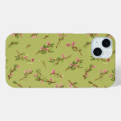 Wilde bloemen op chartreuse groen gegooid Case-Mate iPhone case (Achterkant (horizontaal))