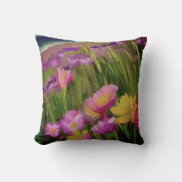 Wilde bloemen op de Waterverf van Dusk - Floral Ar Kussen