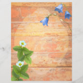 Wilde bloemen op een versleten bordachtergrond (Voorkant)