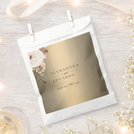 Wilde Bloemen op Elegant Goud Bedankzakje