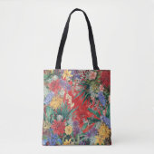 Wilde bloemen op rood tote bag (Voorkant)