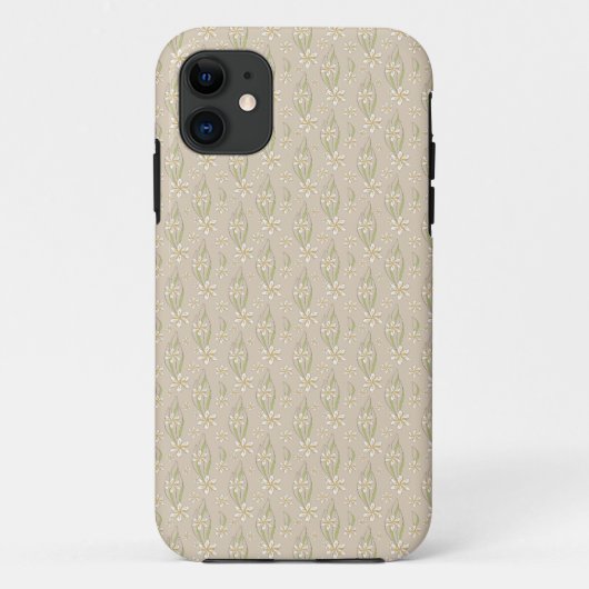 Wilde bloemen op Tan Case-Mate iPhone Case (Achterkant)